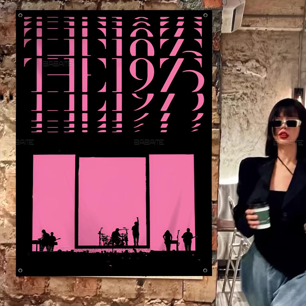 1975 RRock BBand Флаг Баннер Стиль INS Декор для вечеринки на открытом воздухе Атмосфера Белая бумага Постер HD Настенное искусство Кабинет