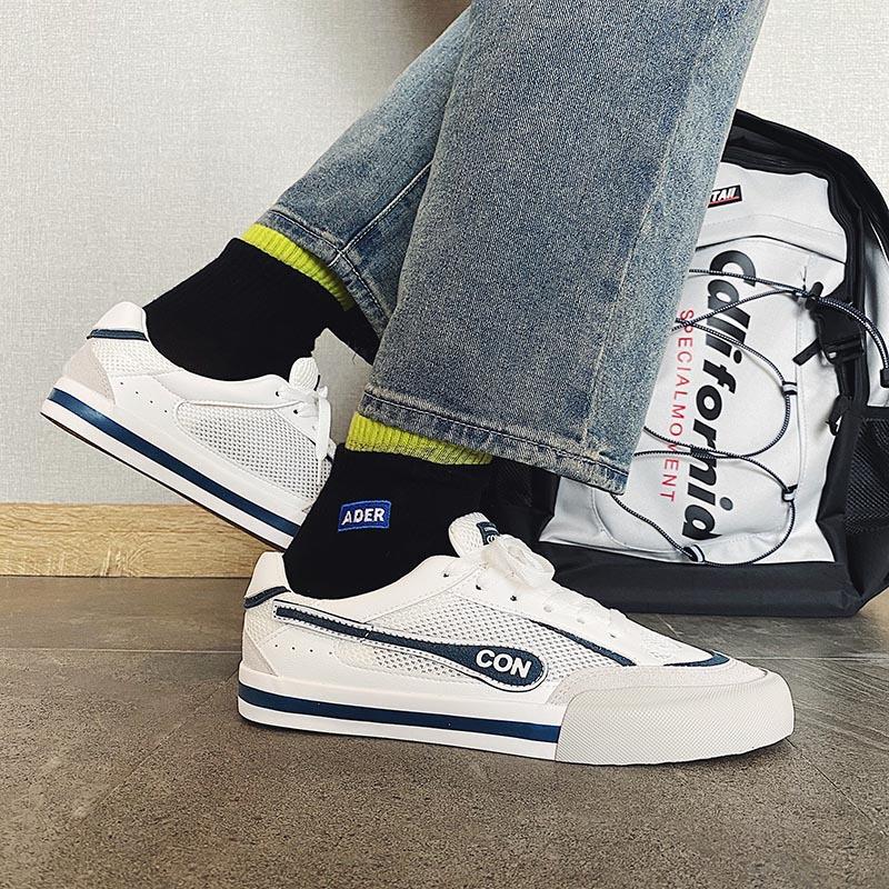 Мужские модные повседневные кроссовки сетчатые дышащие парусиновые туфли обувь для бега