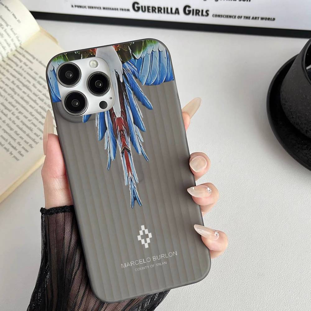 Fashion Burlons Design-Marceloes Soft Corrugated Phone Case For IPhone 11 12 13 14 15 16 17 Pro Max Plus Pro Shockproof Cover