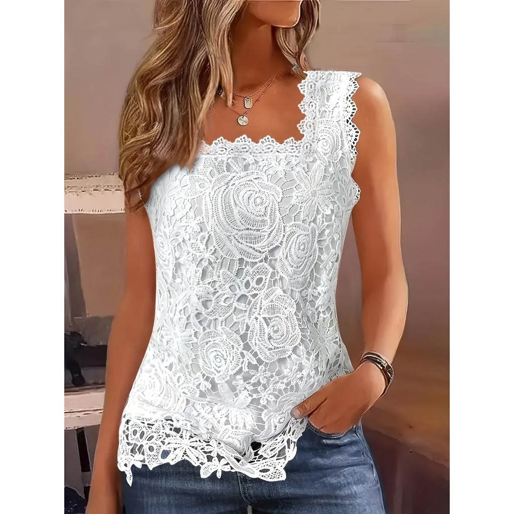 Square Neck Tank Top Women's Clothing