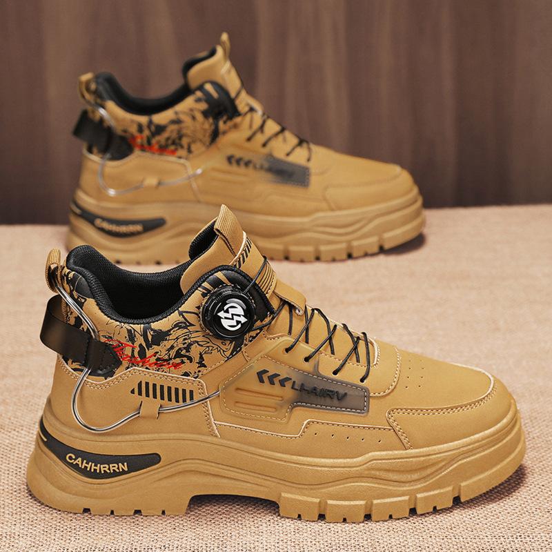 Мужская обувь Тренд Молодежная Повседневная Спортивная Board Shoes Мужские Белые Рабочие Martin Boots