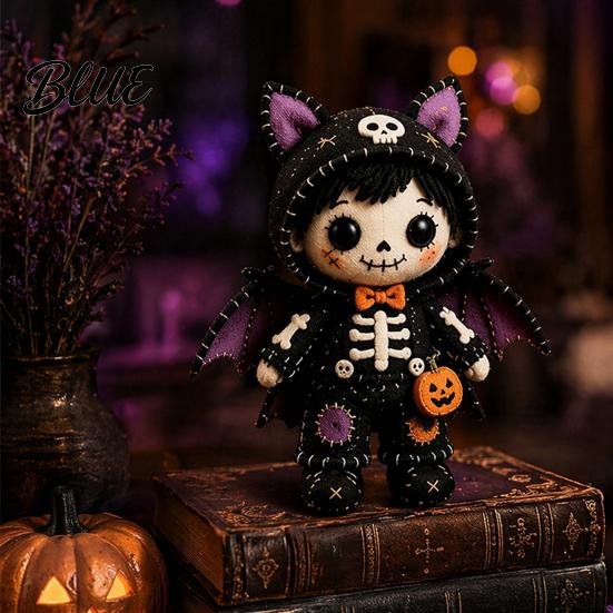Halloween Sewing Project Skeleton Witch Patchwork Kit Gothic Girl Doll DIY Step-by-step Tutorial Kit for Adults Teens Handmade Gift Beginners