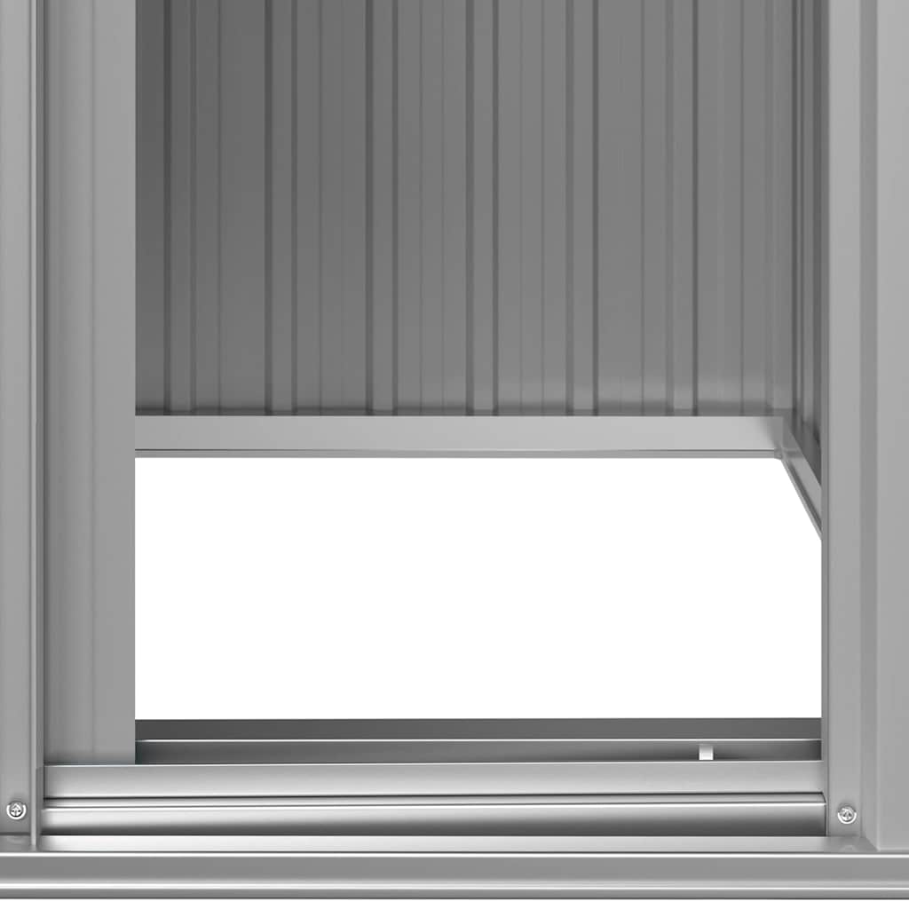 Garden Shed Grey 126 x 97.5 x 177 cm Galvanized Steel