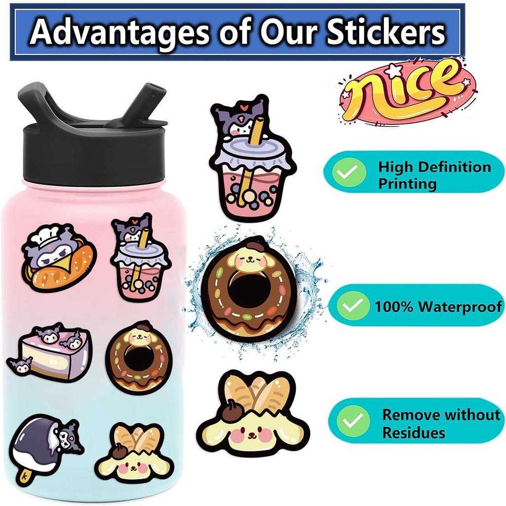 Мультяшные наклейки Sanrio Food Doodle для гитарного блокнота, багажа, DIY, водостойкие, оптом