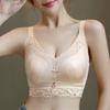 Thin Seamless Underwear Women's Lace Adjustment Bra Cover Gathered and Supported Full Cup