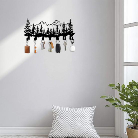 Decorative Hook Key Holder High Hardness Corrosion Resistant Simple Installation Multipurpose Clothes Rack Storage Hook