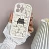 LZ7 мультяшный кот, милые прозрачные мягкие волнистые чехлы для телефонов для iPhone 15 13 Pro Max 12 mini 14 8 Plus XS Max XR 6, защитная задняя крышка
