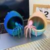 1 шт. Новые 3D-печатные многосуставные подвижные игрушки-осьминоги Детская игрушка-антистресс Аксессуары для ключей Декор Игрушки для мальчиков Подарок на день рождения