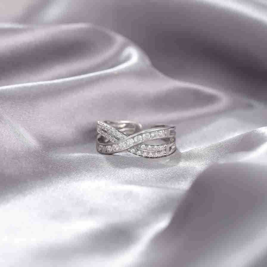 New Time Run Cross Ring, Niche Opening Adjustable Non Fading Ring