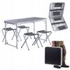 Tourist Set Folding Table 120cm + 4 Chairs 5in1 Camping Grill