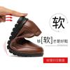 Autumn New Leather Casual Women's Shoes Medium and Old Mother Shoes Non-slip Soft Sole One Pedal Deep Mouth Flat Heel Women's Single Shoes