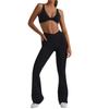 Комплект сексуального нижнего белья Cross-Border: Спортивный бюстгальтер-комбинезон и штаны для йоги с высокой талией