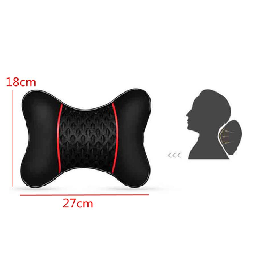 Car Seat Headrest Neck Cushion Pillows For Four Seasons Accessory Black 2PCS