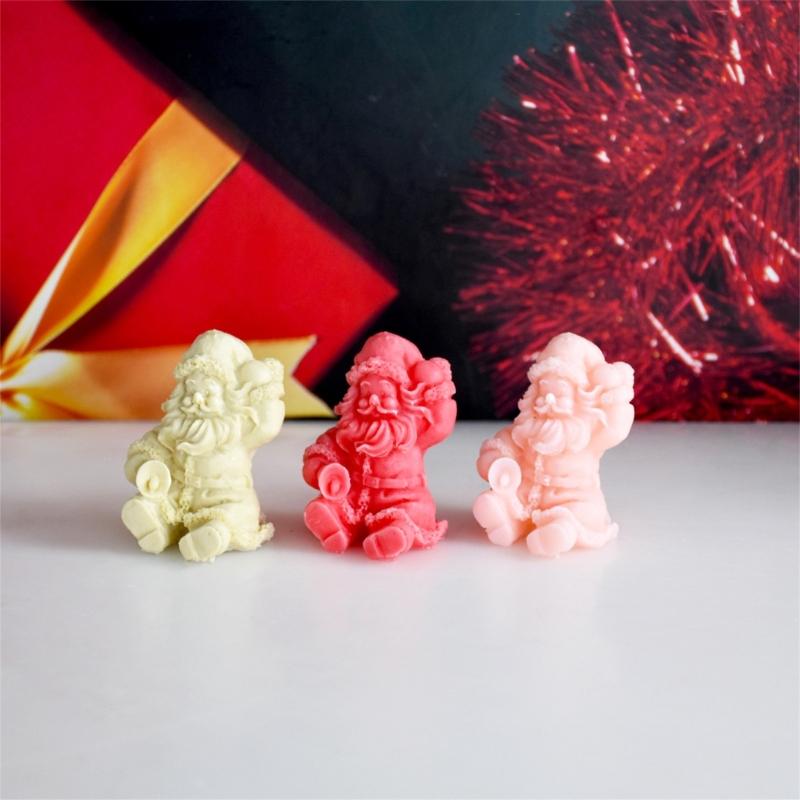 Рождественская форма для свечей Санта-Клаус Силиконовые формы для ручной работы и десертов Праздничный инструмент для выпечки