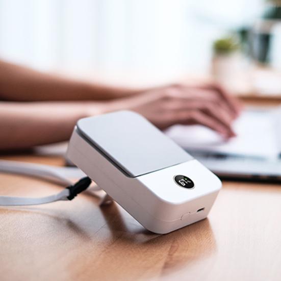 Portable Neck Fan with 3 Speed Settings Digital Display Low Noise Rechargeable Silent Air Conditioner Cooling Fan with Waist Clip