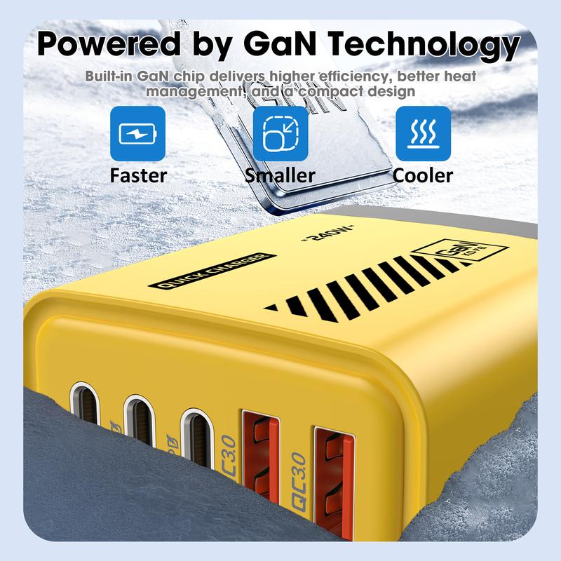 240 Вт 5-в-1 GaN USB C Зарядное устройство Быстрая зарядка EU/US Штекер Настенное зарядное устройство Для iPhone Samsung Xiaomi Type C Зарядное устройство для телефона Адаптер питания