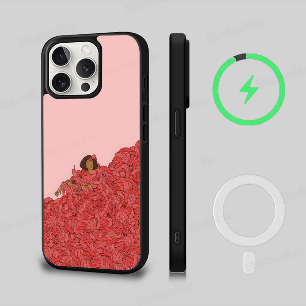 Магнитный чехол для телефона с принтом Polly Nor Для IPhone 17 Pro Max 16 15 14 Plus 13 12 11 Pro Max Для обложки Magsafe