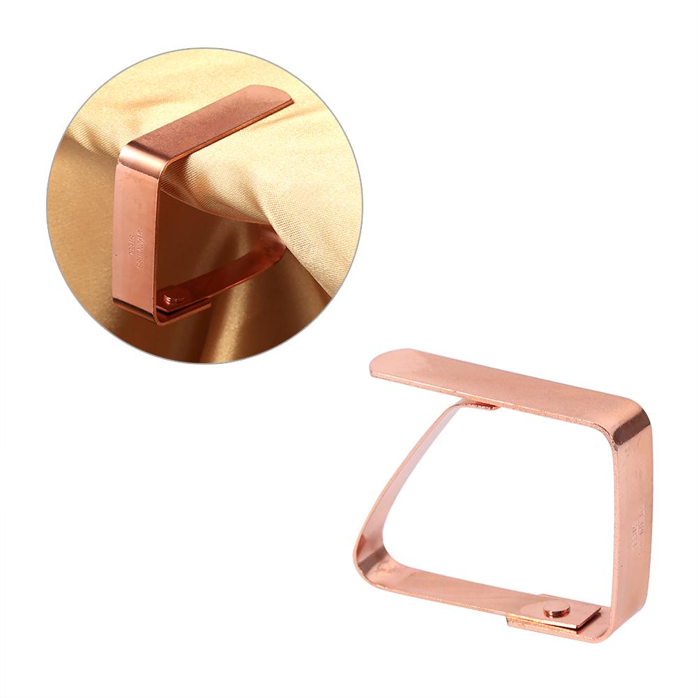 Stainless Steel Tablecloth Table Cover Clips Holder Clamps Party Picnic New Gold