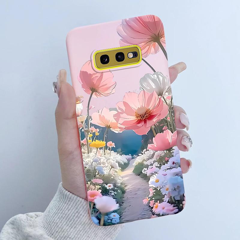 For Samsung Galaxy S10e Phone Case Flower Girls Design Soft Silicone TPU Back Housing for Galaxy S10E S10 E SM-G970F/DS Covers