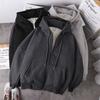Women Winter Hoodies Coat Plush Jackets Solid Color Velvet Thick Warm Coat Zipper Sweatshirt Tops Winter Plus Size Outwear