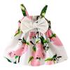 Girls' Dress Kids Slip Dress Children's Sundress Large Bowknot Fruit Printed Sleeveless Dress