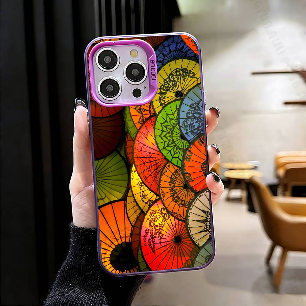 Rainbow Umbrella Case For IPhone 11 12 13 14 15 16 17 Pro Max XS X XR Cover