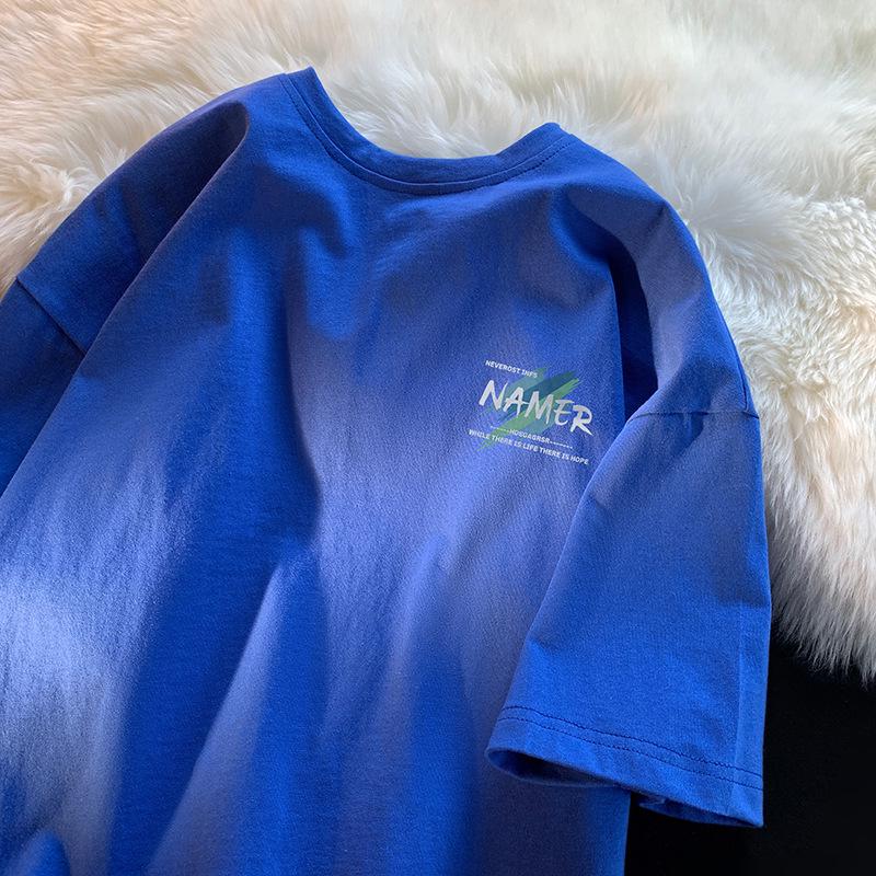 Мужская летняя футболка в стиле ретро из плотного хлопка с коротким рукавом, 200 г, универсальная