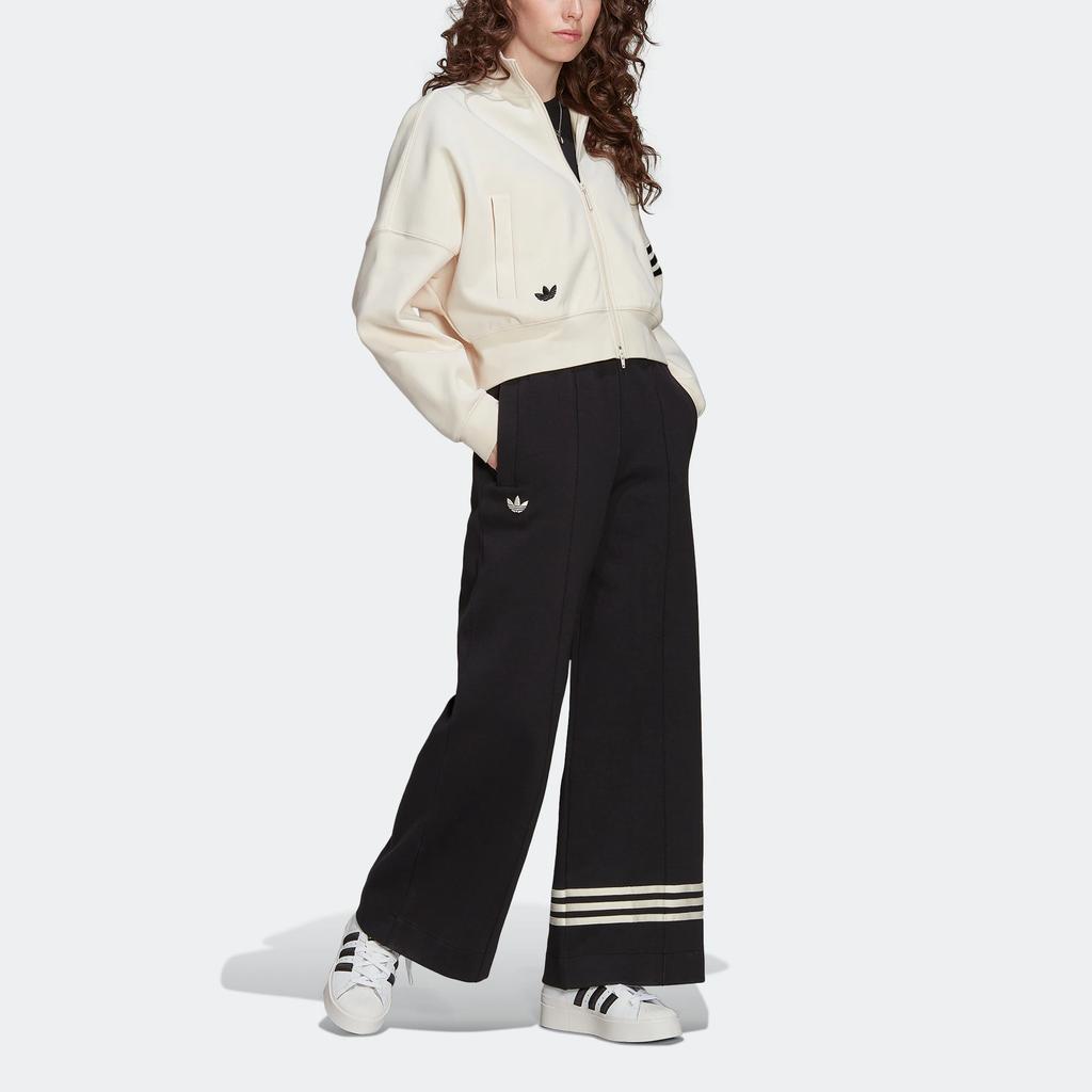 adidas Спортивные брюки Originals Trefoil с вышитым логотипом и тремя полосками, женские брюки черного цвета HM1746