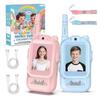 Video Walkie Talkies for Kids, 2 Pack Handheld Rechargeable Video Intercom with Video Camera, Voice Changer, 1.5km Range, for Boys Girls Gift