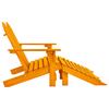 Adirondack Garden Bench 2 Seater with Footrest Fir Wood Orange