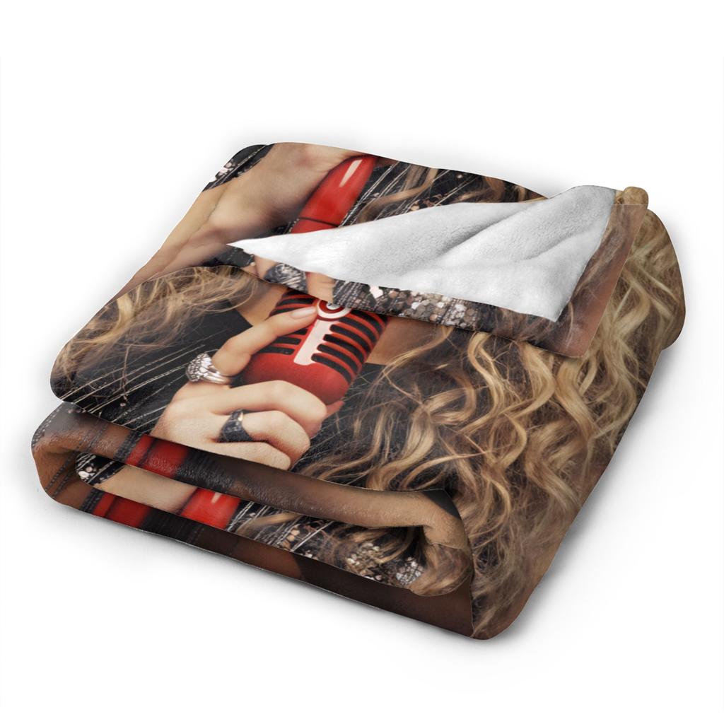 Shakira Blanket Singer Pop Soft Funny Plush Throw Blanket For Home Decor Travel Office Flannel Bedspread Bed Cover