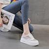 Summer New Style Baotou Half Slipper for Women Wear Outside Without Heel Thick Sole Sneakers Slip On Mesh Sandals Platform Shoes
