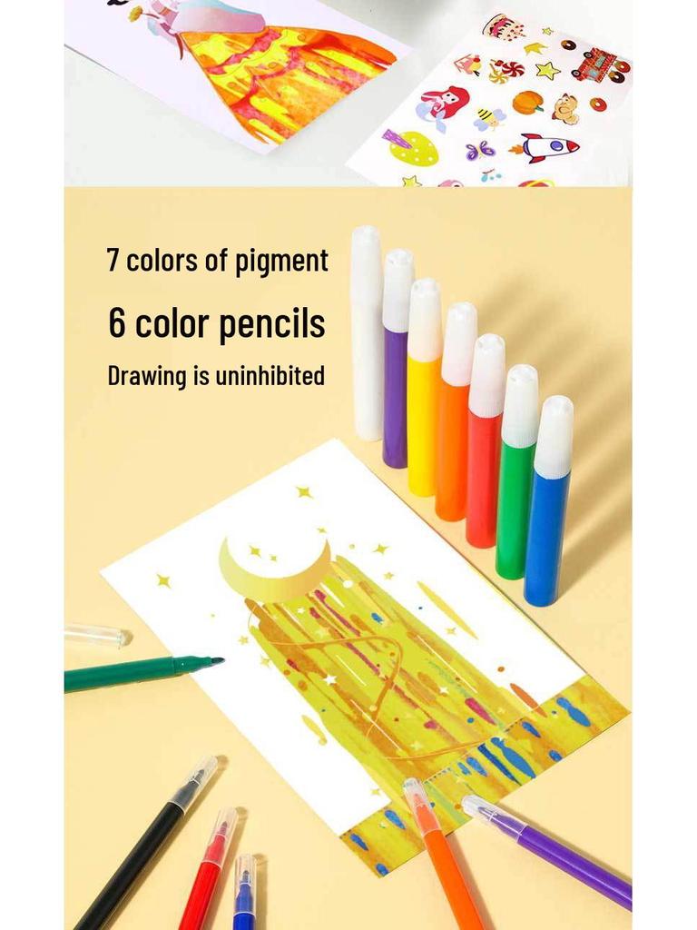 Kids' Rainbow Scratch Art DIY Pointillism Bookmarks & Postcards