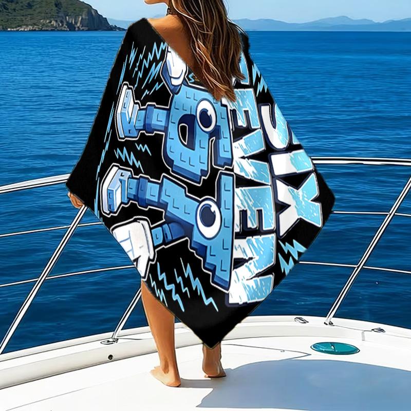 Space Adventure With Six Seven 67 Microfiber Beach Towel, Lightweight And Quick-Dry, for Summer Travel, Beach Essential, Swimming Pool Outdoor