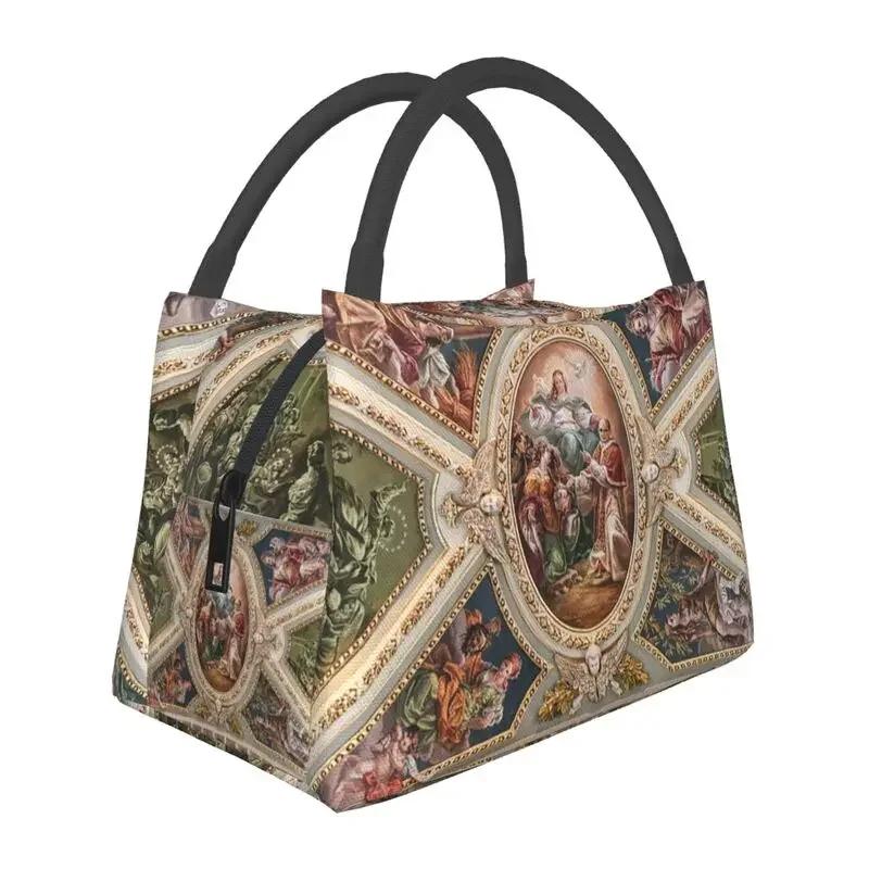 Сумки для обеда с золотым львом и дамасским орнаментом для мужчин и женщин, теплые, изолированные, для пикника, кемпинга, работы, путешествий