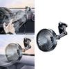 Car Dashboard Windscreen Mount Cooling Fan Suction Cup Fan 3 Speed Adjustment USB Air Circulator Fan 360 Degree Rotating