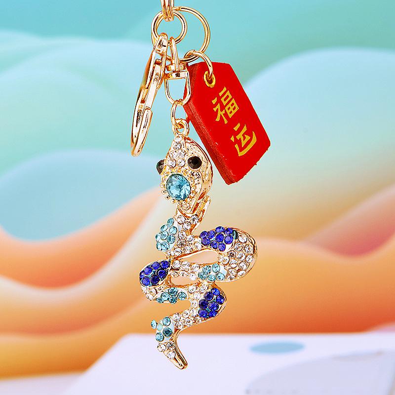 Креативный китайский зодиакальный брелок-подвеска в виде змеи, изысканный мультяшный брелок-змея, украшение для рюкзака, аксессуары, подарки