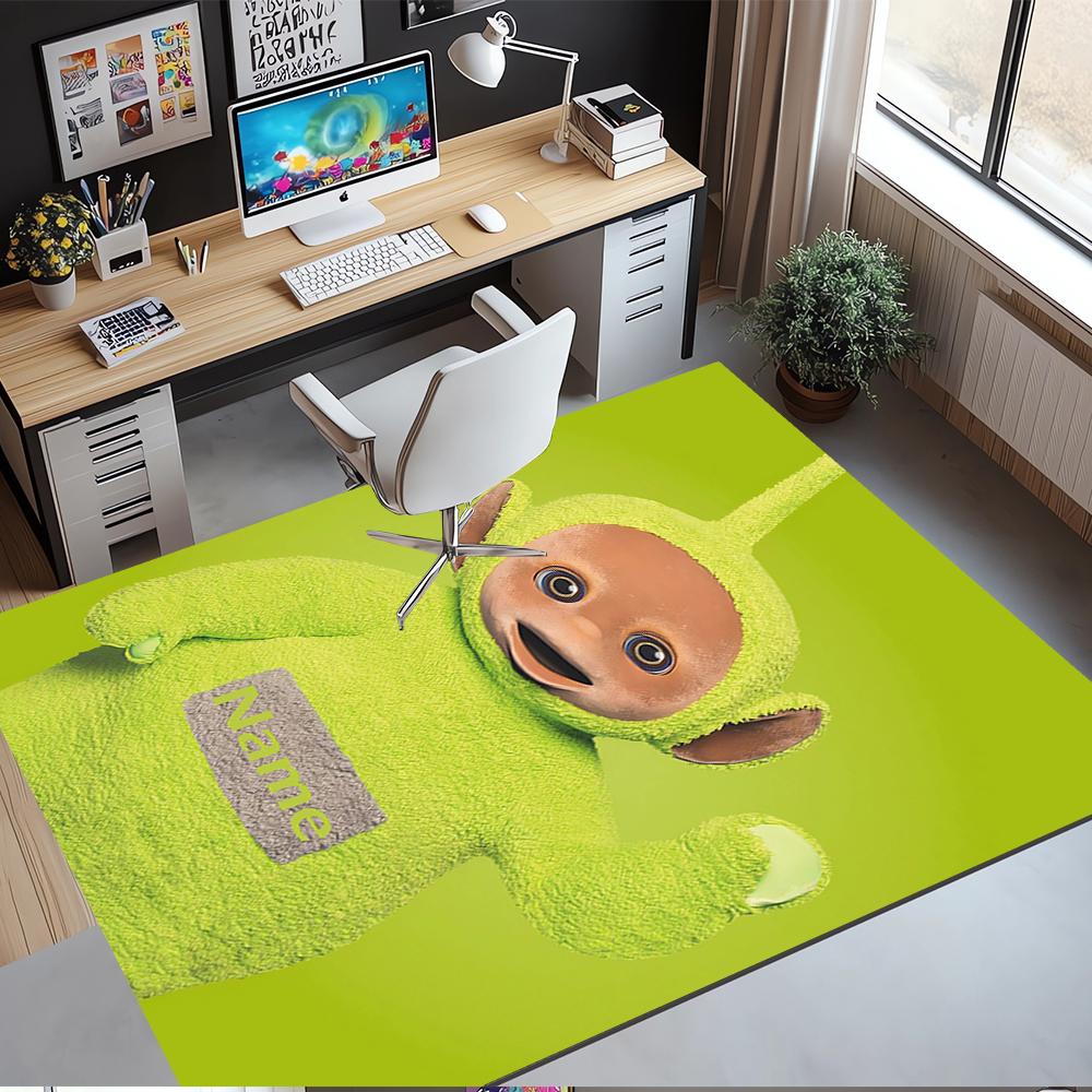 Custom Name Teletubbies Printed Carpet,Rug for Office Chair Living Room Bedroom Kitchen Room Decor Gifts.