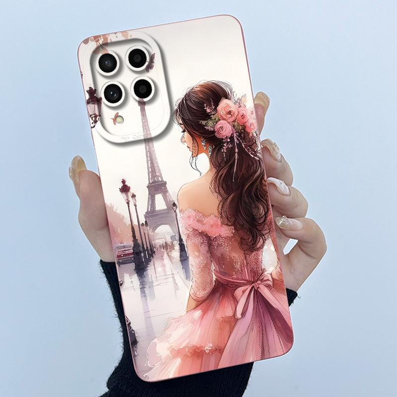 Чехол для Samsung M53 M33 Милый Панда Сладкие Девочки Кошки Силиконовый Мягкий Задний Чехол для Samsung Galaxy M53 5G Бампер Защитный Чехол