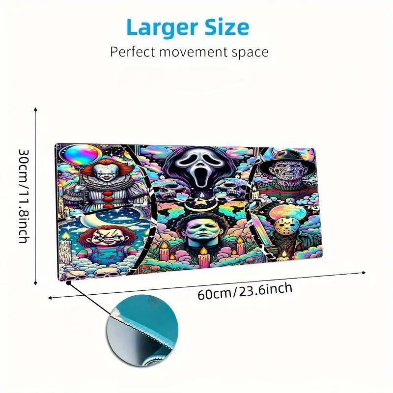 Horror Movie Series Color Mouse Pad Large Gaming Table Cushion Non-slip Laptop Tablet Big Mousepad XXL Mat Mini PC Playmat With Lock edge