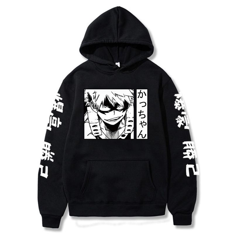 Аниме рисунок My Hero Academia Katsuki Bakugo толстовки мужские женские японский стиль аниме толстовка унисекс забавный Harajuku повседневный пуловер топ