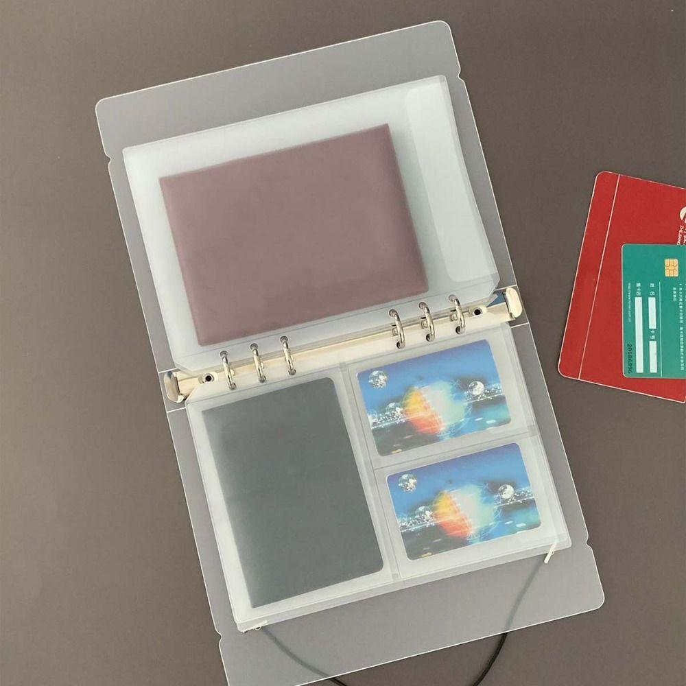 10Pcs PVC Spiral Binder Divider Page Separator Spiral Binder Envelopes Zipper Folders  Photocards