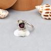 925 Sterling Silver Bicolor Raw Pink Tourmaline Gemstone Ring 7.5 Gift US