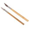 2Pcs Agate Material Jewelry Polishing Tool Wooden Handle Jewelry Tools Agate Burnisher  Clay Craft