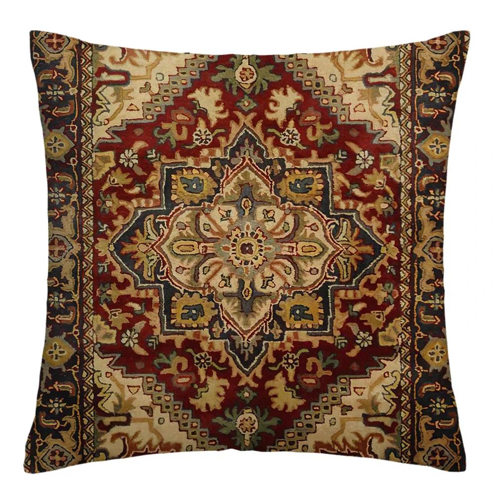 Moroccan Ethnic Cushion Cover, Short Plush Pillowcase 40x40 45x45 50x50 60x60, Sofa Decorative Cushion Cover, Home Decoration