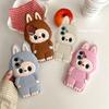 For iPhone 16 15 14 Plus 13 12 11 Pro Max Kawaii 3D Cartoon Monster Rabbit Elf Phone Case Soft Silicone Cover