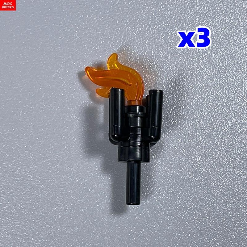 Конструктор MOC Блоки Транс Кожа Пламя Огонь Факел 2566 64647 4 см Фигурка Строительные Кирпичики Сделай Сам Игрушки Идеально Для Детей Куклы Подарки