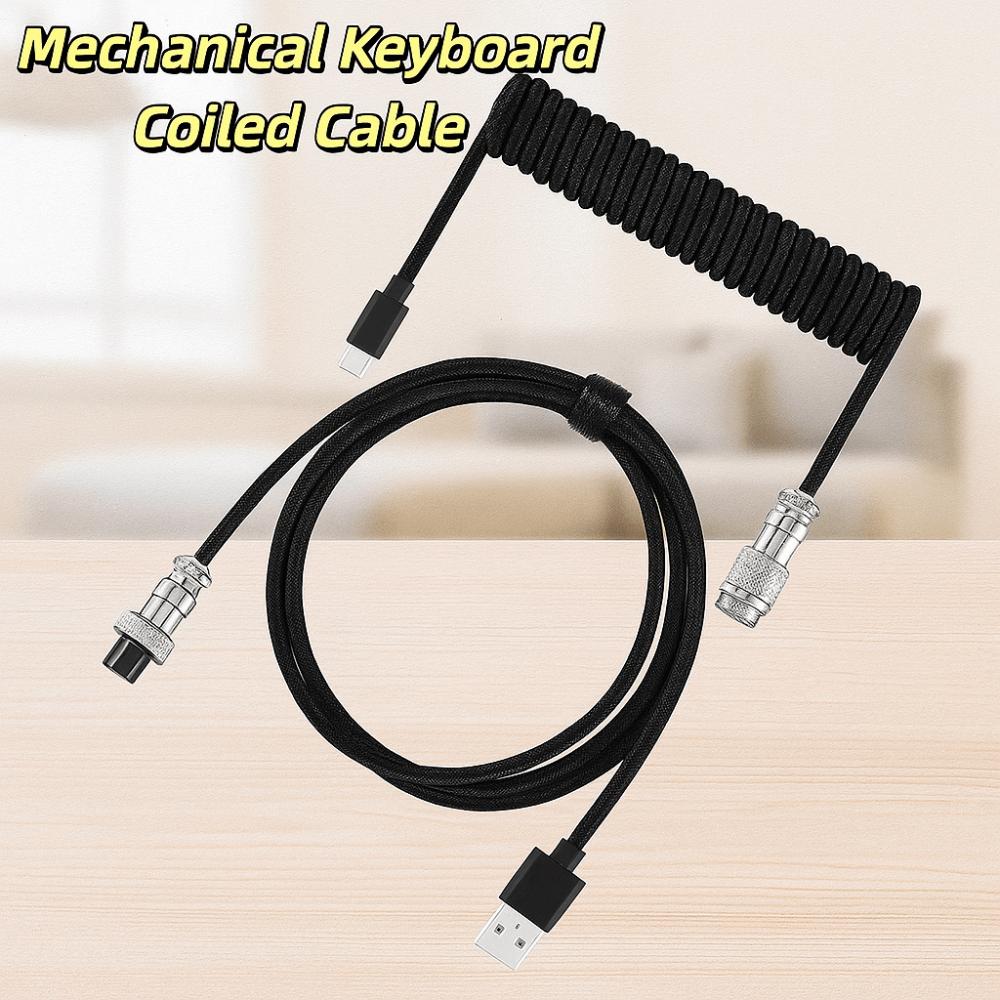 USB Port a Mechanical Keyboard Type C USB Cable Mechanical Keyboard Coiling Cord Desktop Computer