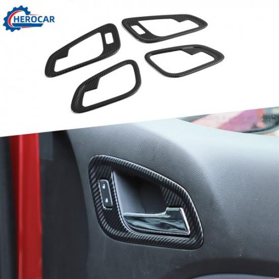 4Pc Car Interior Door Handle Frame Bezel Trim Cover Shell for Chevy Colorado 15+