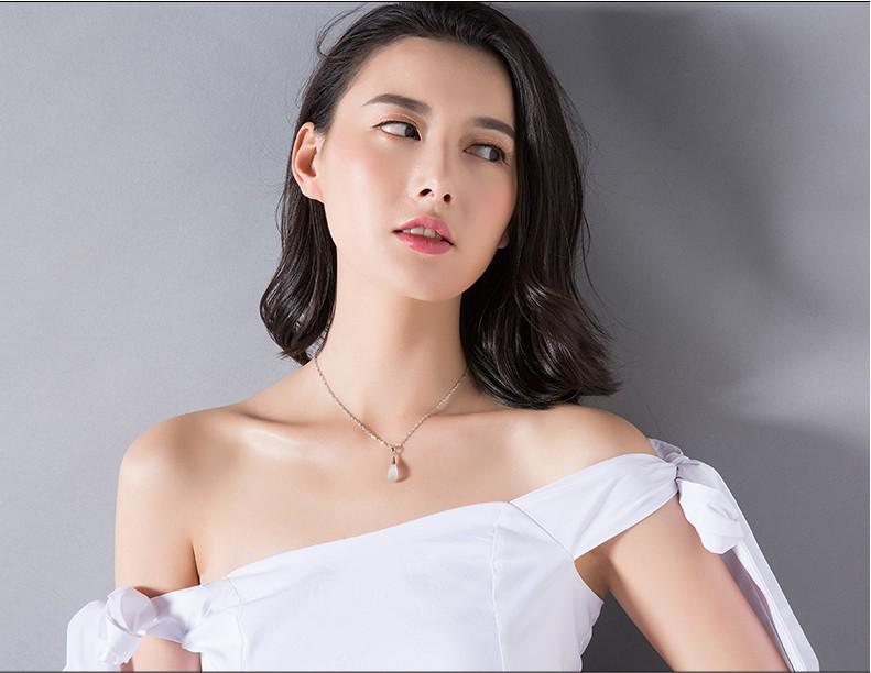 Серебряный кулон-капля с кошачьим глазом S925 в корейском стиле, ожерелье для женщин